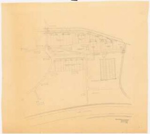 Siedlung Hinrichssegen, Bruckmühl: Skizze für den Lageplan 1:1000 (vergl. Inv. Nr. 25196)