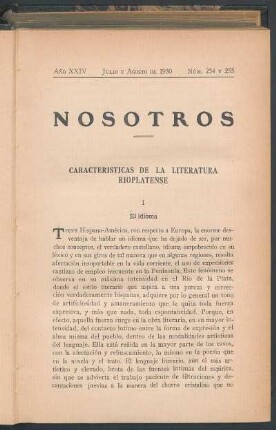 Caracteristicas de la literatura rioplarense