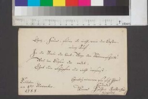 [Stammbuchfragment eines Unbekannten der Familie Schwanitz-Bach-Briegleb]