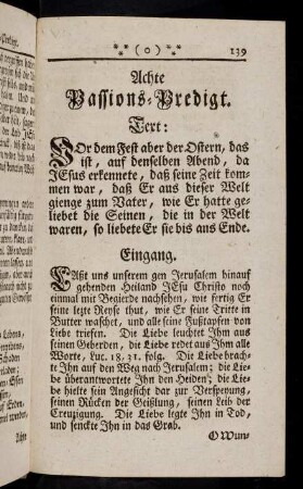 139-159, Achte Passions-Predigt