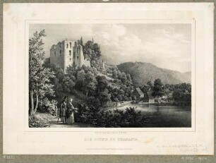 Tharandt mit Ansichten des Schlossteiches und der Burgruine