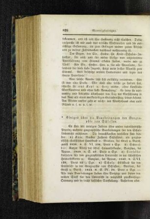 Einiges über die Bearbeitung der Geographie von Schlesien