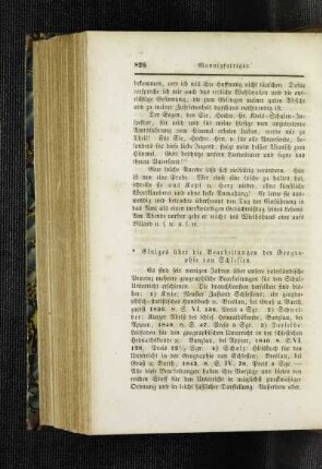 Einiges über die Bearbeitung der Geographie von Schlesien