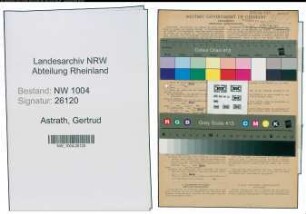 Entnazifizierung Gertrud Astrath , geb. 18.09.1903 (Staedt.Angestellte)
