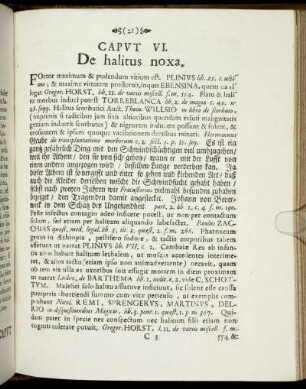 Caput VI. De halitus noxa.