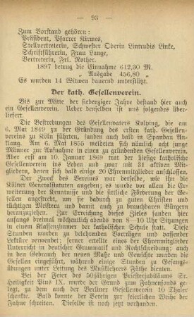Der kath. Gesellenverein