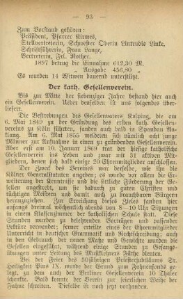 Der kath. Gesellenverein
