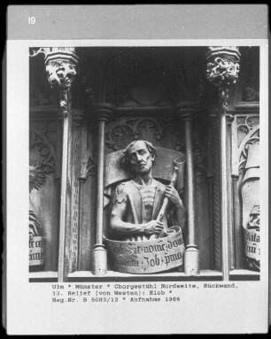 Gestühl, Reliefs, Hiob