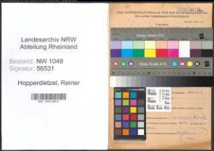 Entnazifizierung Reiner Hopperdietzel , geb. 26.01.1903 (Schreiner)