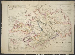 Schulkarte des Koenigreichs Sachsen