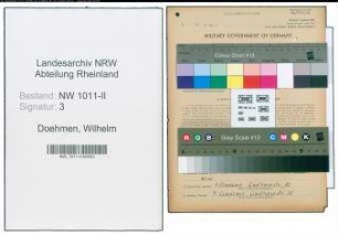 Entnazifizierung Wilhelm Doehmen , geb. 30.03.1908 (Gaertner)