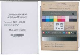 Entnazifizierung Robert Muenker , geb. 02.12.1893 (Bahnbeamter)