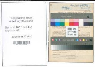 Entnazifizierung Franz Erdmann , geb. 28.12.1898 (Lehrer)