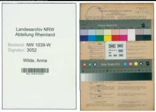 Entnazifizierung Anna Wilde , geb. 10.11.1898 (Lehrerin)