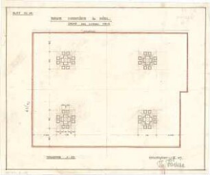 Fischer, Theodor; Kiel; Wohnhaus Prof. Dr. Harries - untere Diele (Deckenabwicklung)