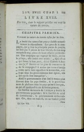 Livre XVIII. Des loix, dans le rapport qu'elles ont avec la nature du terrein