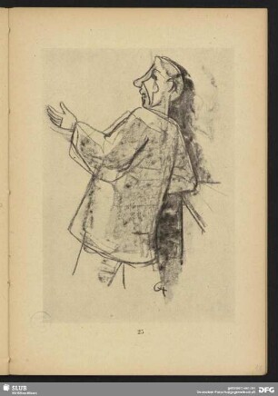 Mann mit erhobenem Arm