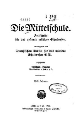 29: Die Mittelschule - 29.1915