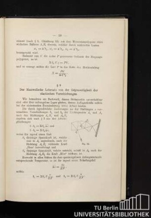 § 9. Der Maxwellsche Lehrsatz von der Gegenseitigkeit der elastischen Verschiebungen