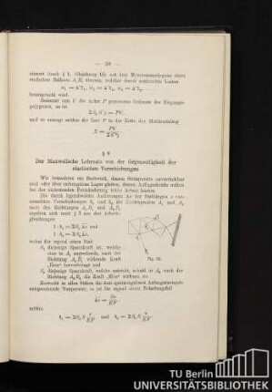 § 9. Der Maxwellsche Lehrsatz von der Gegenseitigkeit der elastischen Verschiebungen