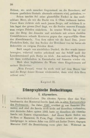 Kapitel II. Ethnographische Beobachtungen