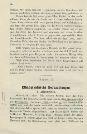 Kapitel II. Ethnographische Beobachtungen