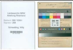 Entnazifizierung Willy Schwettling , geb. 12.12.1898 (Polizei)