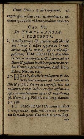 Cap. VI. De Temperantia.