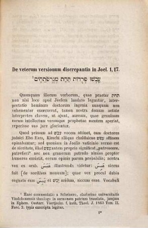 Commentationes criticae ad vetus testamentum pertinentes