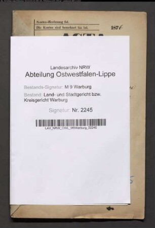 Erblasser: Grone, Johannes; Erblasser: Grone, Pauline, geb. Schlüter:
