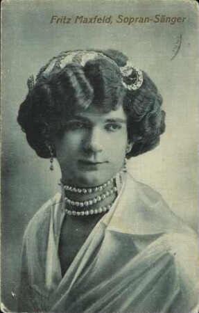 Fritz Maxfeld, Sopran-Sänger