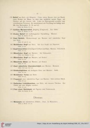 Diverses (Nr. 193-214)