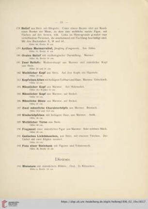 Diverses (Nr. 193-214)