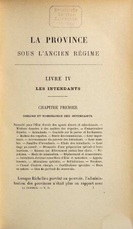 La province sous l'ancien régime. 2