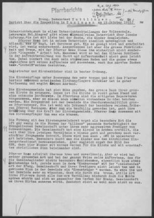 Tuningen: Inspektionsbericht 1953