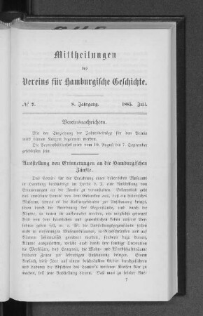 No. 7, 1885. Juli.