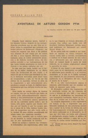 Aventuras de Arturo Gordon Pym