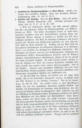 624-625 [Rezension] Wurm, Paul, Handbuch der Religionsgeschichte