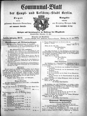 1871,31: No. 31, 30. Juli 1871
