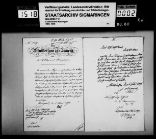Personalakten Regierungsreferendar Baumann
