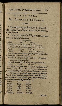 Caput XVIII. De Secunda Coniugatione.