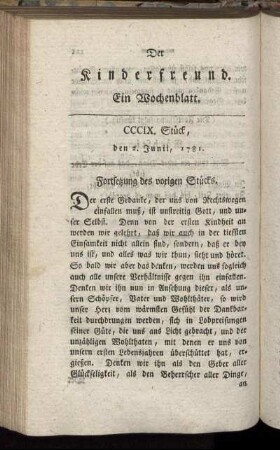 CCCIX. Stück, den 2. Junii, 1781