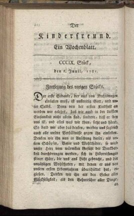CCCIX. Stück, den 2. Junii, 1781