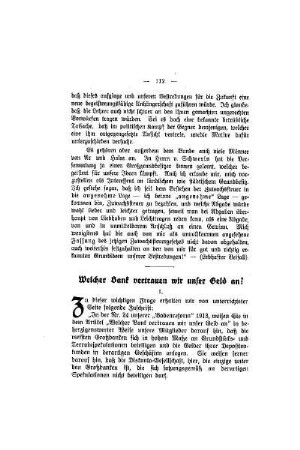 Welcher Bank vertrauen wir unser Geld an?