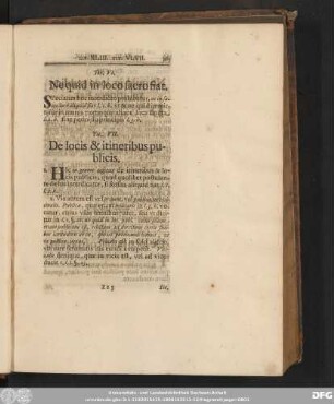 Tit. VII. De locis itineribus publicis.
