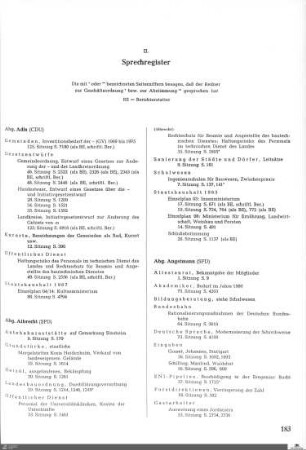 Sprechregister 1964-1968
