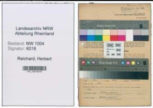 Entnazifizierung Herbert Reichard , geb. 16.07.1921 (Student)