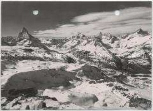 Alpen, Matterhorn, Dent Blanche, Wellenkuppe, Zinalrothorn
