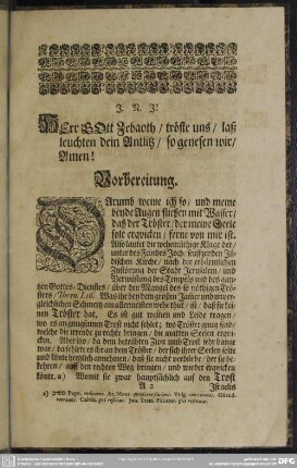 Leichenpredigt : Vorbereitung, Textus, Eingang, Abhandlung, Gebrauch