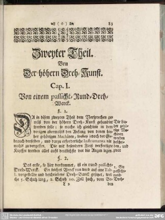 Zweyter Theil. Von der höhern Dreh-Kunst